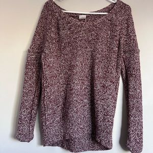 maroon knit sweater